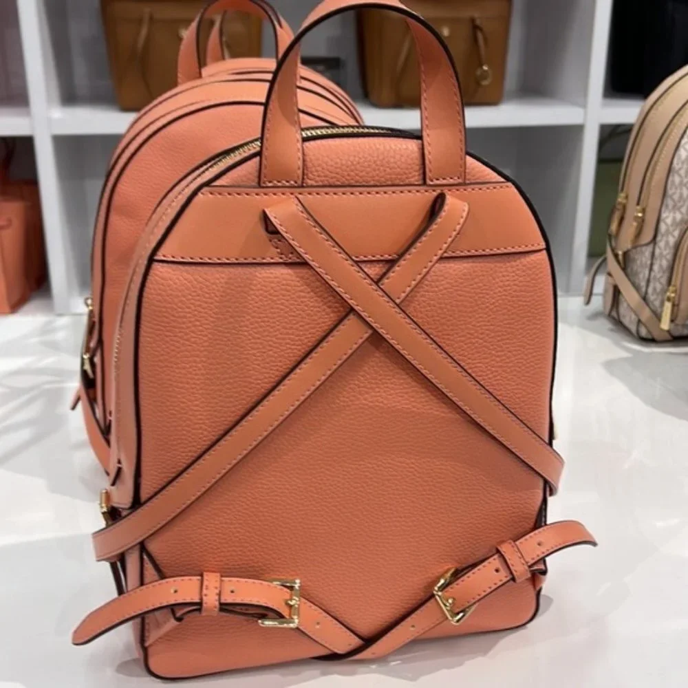 Michael Kors Jaycee Medium Zip PKT Backpack Sherbert Leather